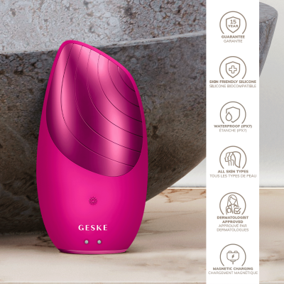 Електронна звукова термо щітка для обличчя GESKE Sonic Thermo Facial Brush 6 в 1 пурпуровий Електронна звукова термо щітка для обличчя GESKE Sonic Thermo Facial Brush 6 в 1 пурпуровий