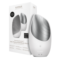 Електронна звукова термо щітка для обличчя GESKE Sonic Thermo Facial Brush 6 в 1 білий