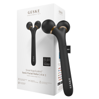 Електронний звуковий ролик для обличчя Geske Sonic Facial Roller 4 в 1 сірий