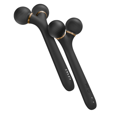 Електронний звуковий ролик для обличчя Geske Sonic Facial Roller 4 в 1 сірий