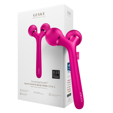 Електронний звуковий ролик для обличчя та тіла GESKE Sonic Facial & Body Roller 4 в 1 пурпуровий