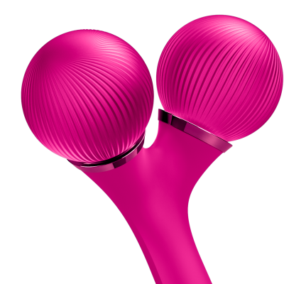 Електронний звуковий ролик для обличчя та тіла GESKE Sonic Facial & Body Roller 4 в 1 пурпуровий